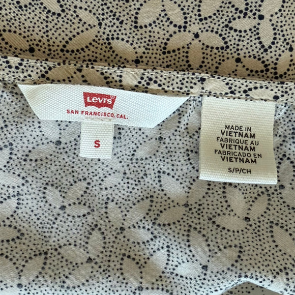 Levi's Tank Top Spaghetti Tie-Strap Sleeveless Blouse Flowy Womens Size Small - Picture 4 of 8